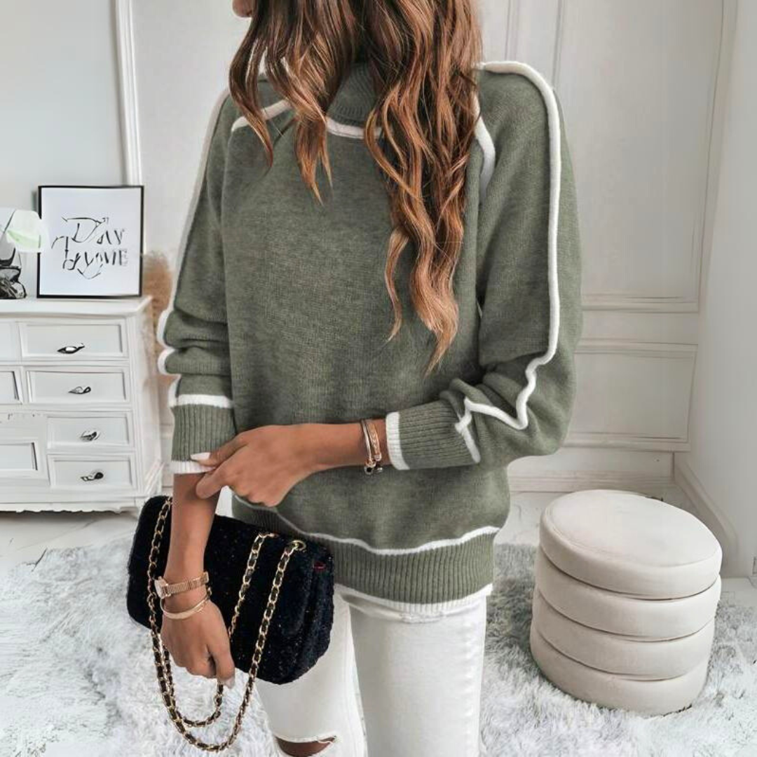Pull Col roulé en Coton Doux pour Femmes