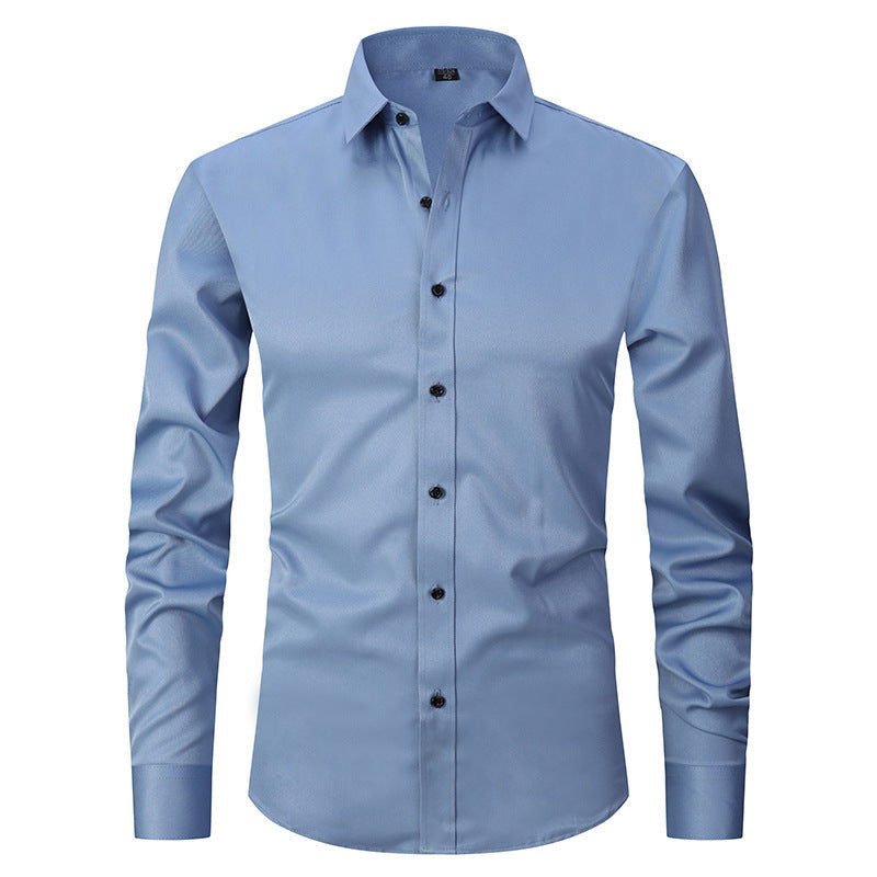 Kirk – Chemise Slim Fit à Manches Longues et Couleur Unie