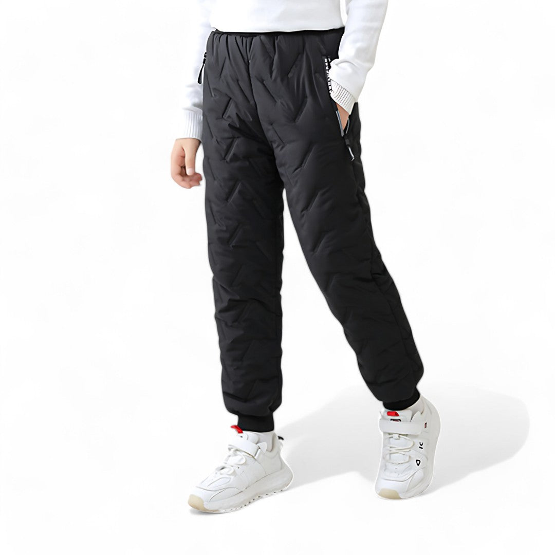 Pantalon d'hiver chaud imperméable pour enfants – Style outdoor, idéal pour activités hivernales