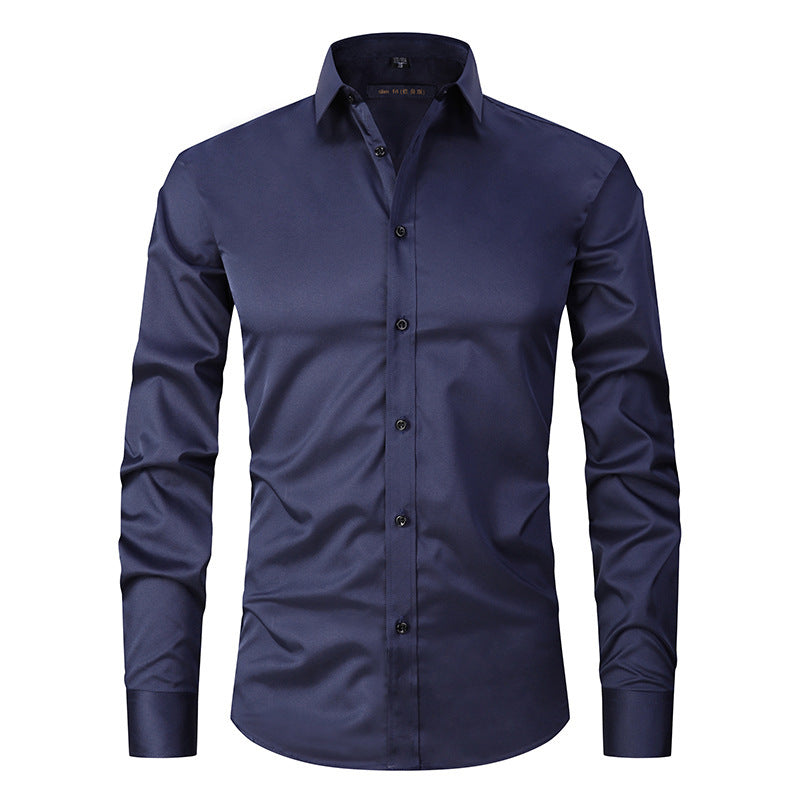 Kirk – Chemise Slim Fit à Manches Longues et Couleur Unie