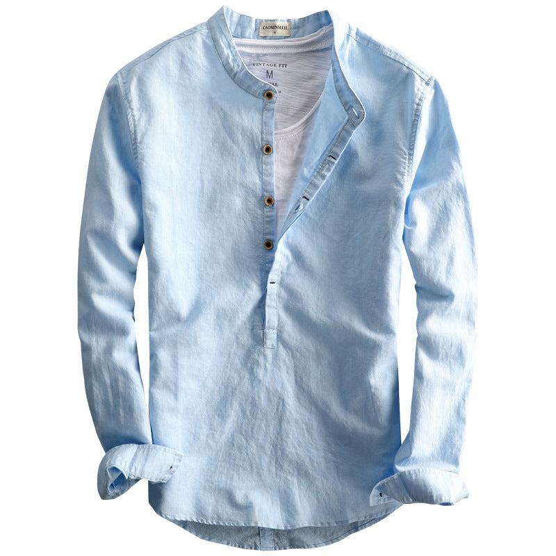 Daniel – Chemise en Lin à Manches Longues et Coupe Ample