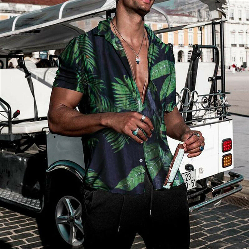 Donald – Chemise à motif vacances à la plage pour hommes