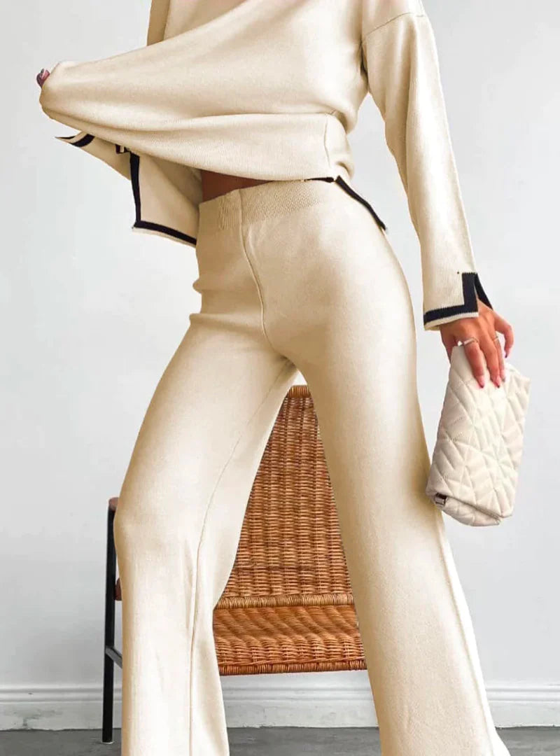 Ensemble Lounge Élégant en Tricot