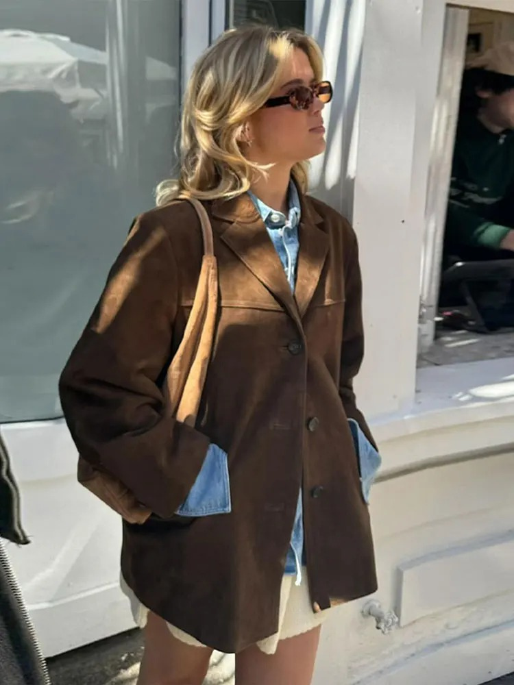 Manteau trench oversize style élégant pour femme – Idéal automne et hiver