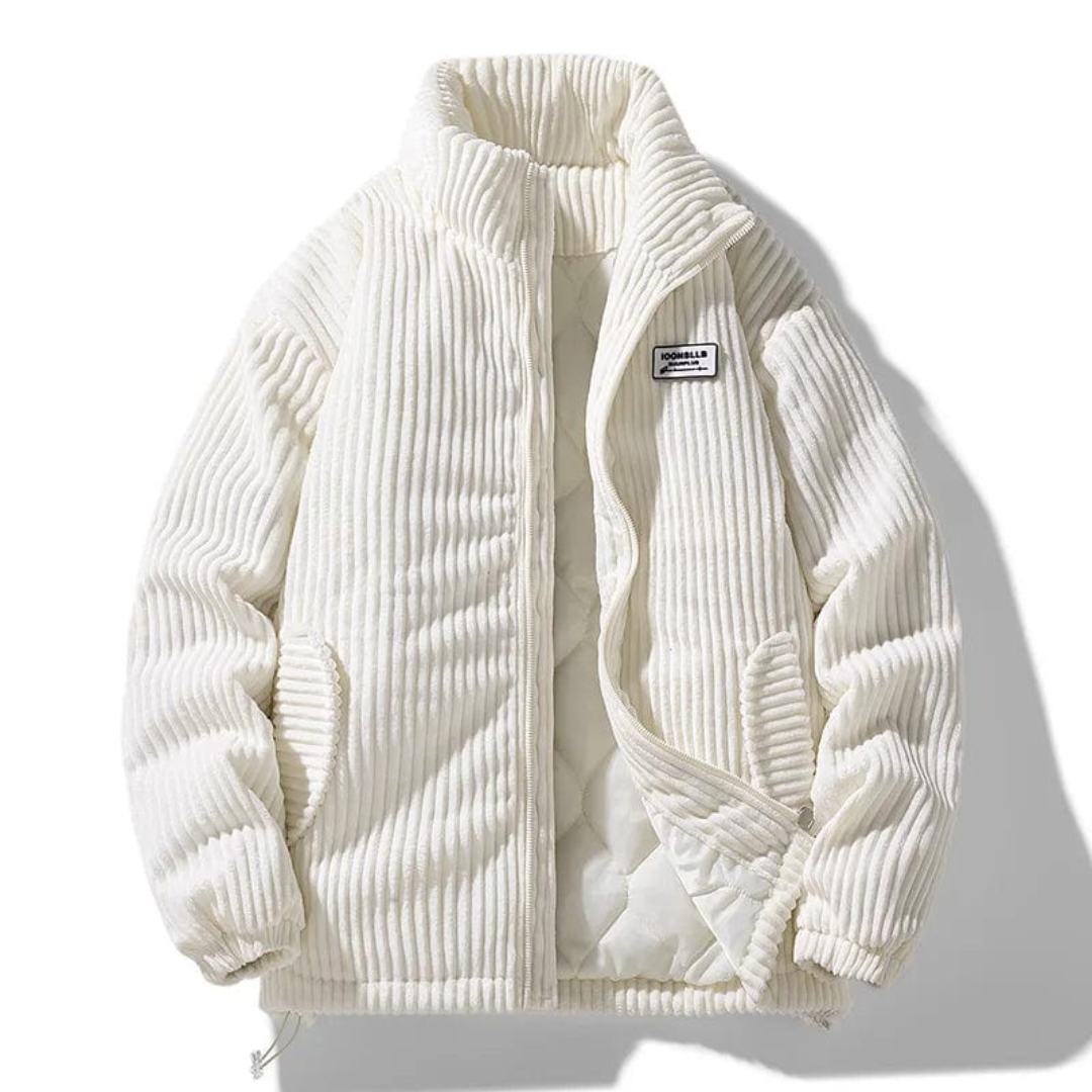 Veste en velours côtelé style urbain pour homme, idéale automne hiver