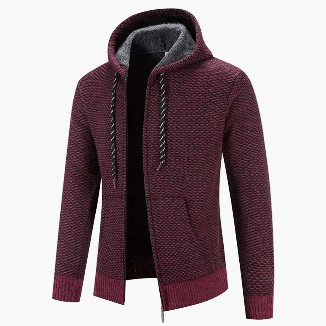 Gilet à capuche zippé homme style casual pour l’automne et l’hiver