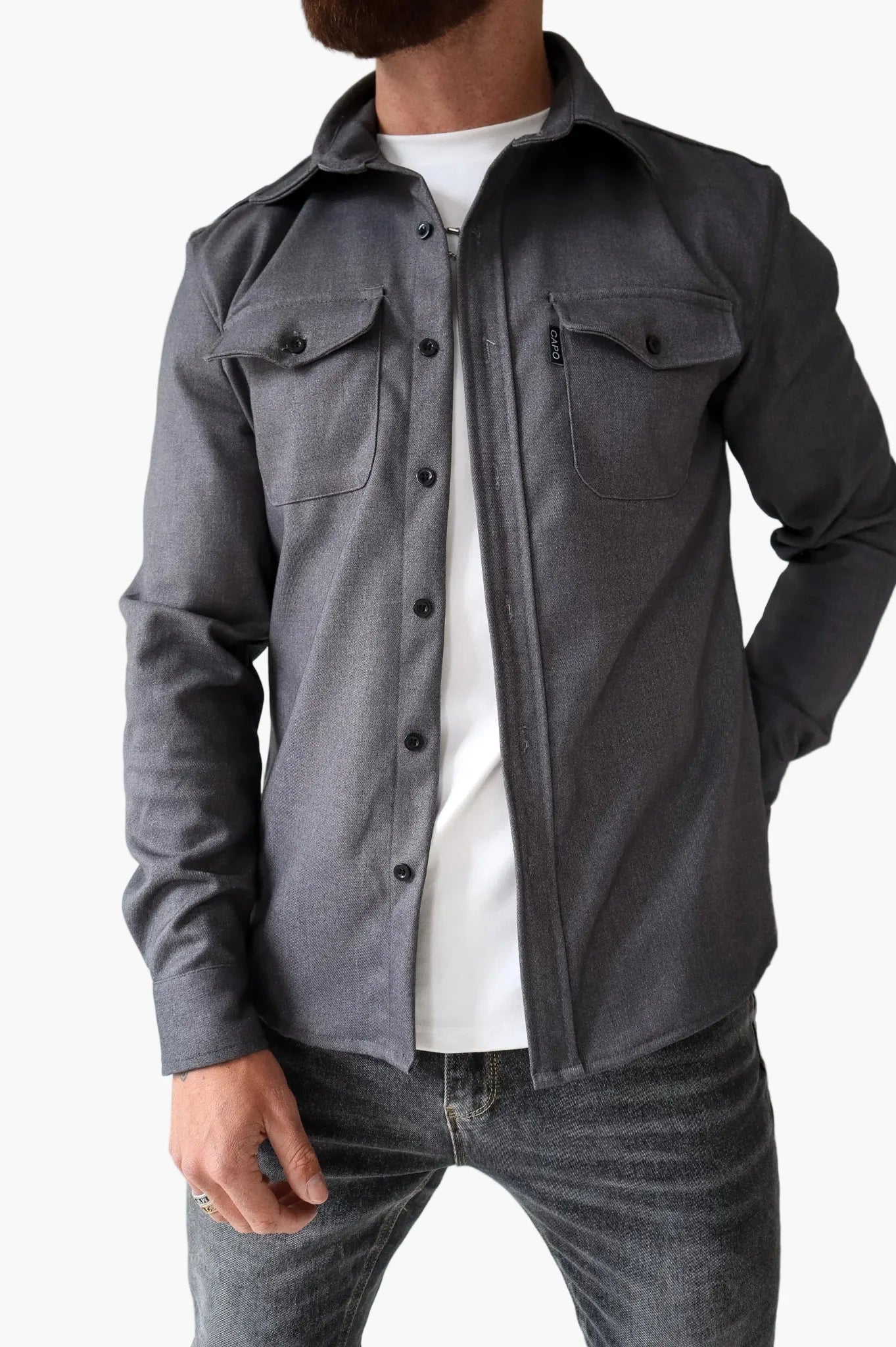 Surchemise décontractée urbaine homme, style moderne polyvalent