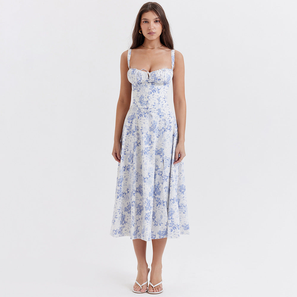 Rachael – Robe Longue Ajustée avec Dos Nu