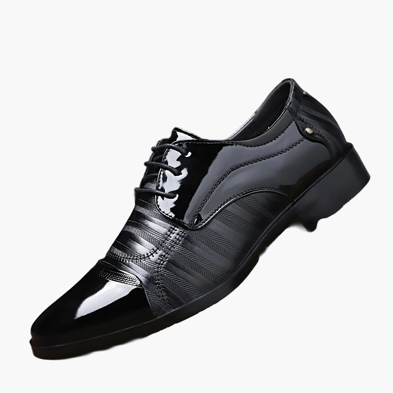 Scarpe eleganti da uomo stile inglese con punta appuntita e chiusura lampo