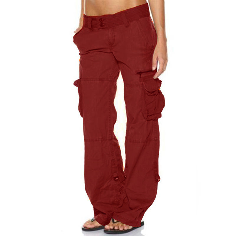 Tara – Pantalon cargo décontracté à poches multiples