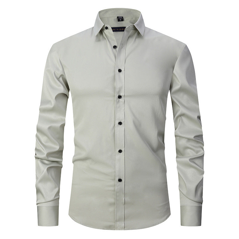 Kirk – Chemise Slim Fit à Manches Longues et Couleur Unie