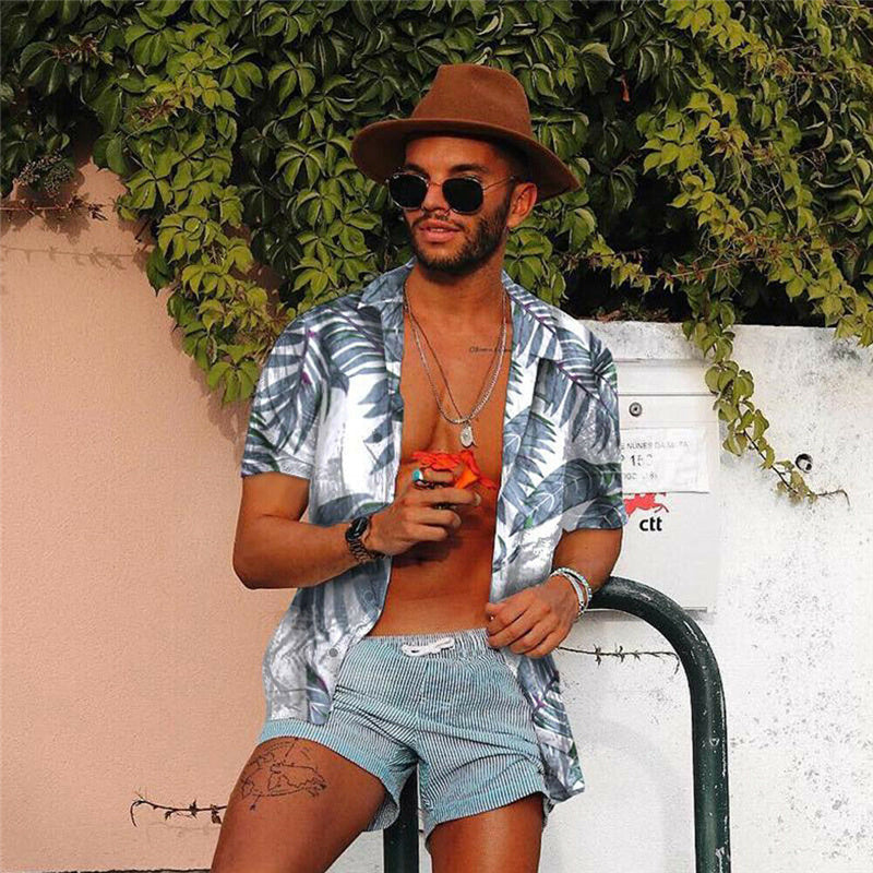 Donald – Chemise à motif vacances à la plage pour hommes