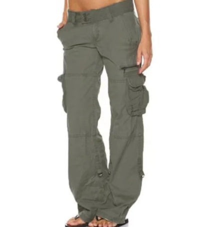 Tara – Pantalon cargo décontracté à poches multiples