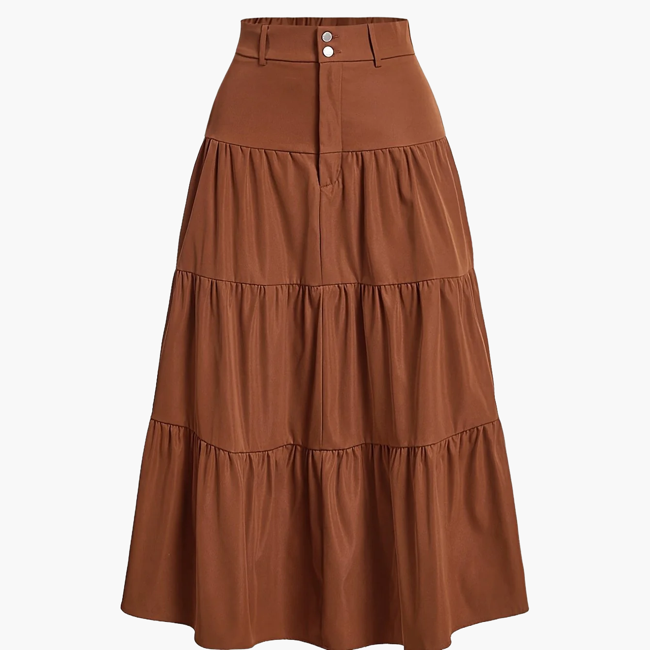 Jupe longue taille haute femme style bohème élégante pour printemps et été