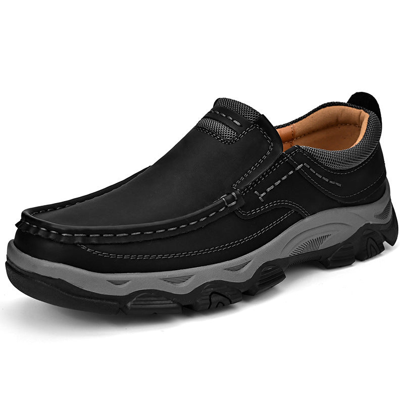 Mathew – Chaussures de randonnée en cuir vegan pour hommes grandes tailles