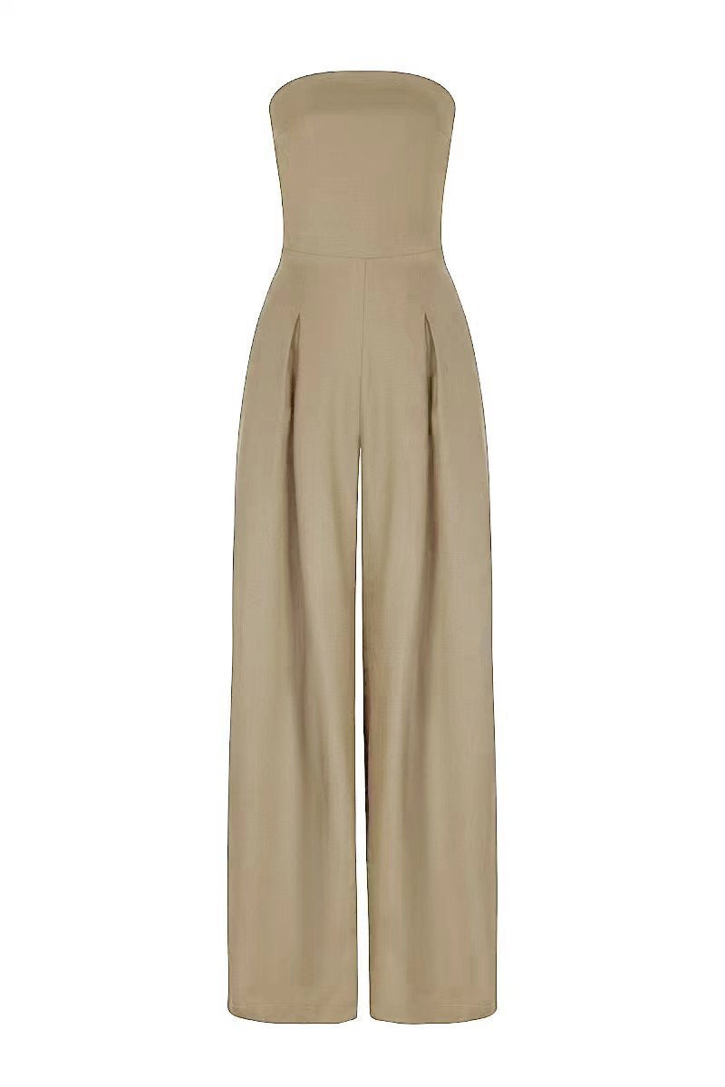 Victoria – Combinaison Bustier Sans Dos à Jambes Larges