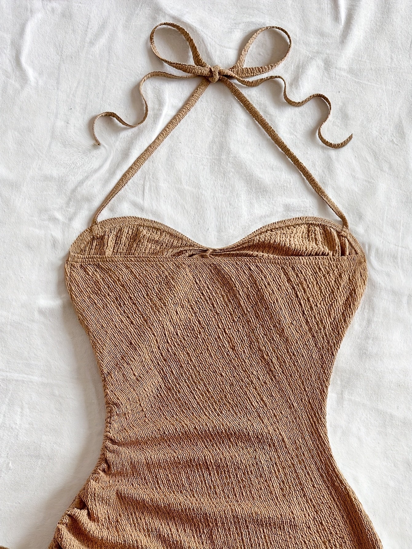 Robe Bodycon Femme Col Cœur Asymétrique Style Vacances Élégant