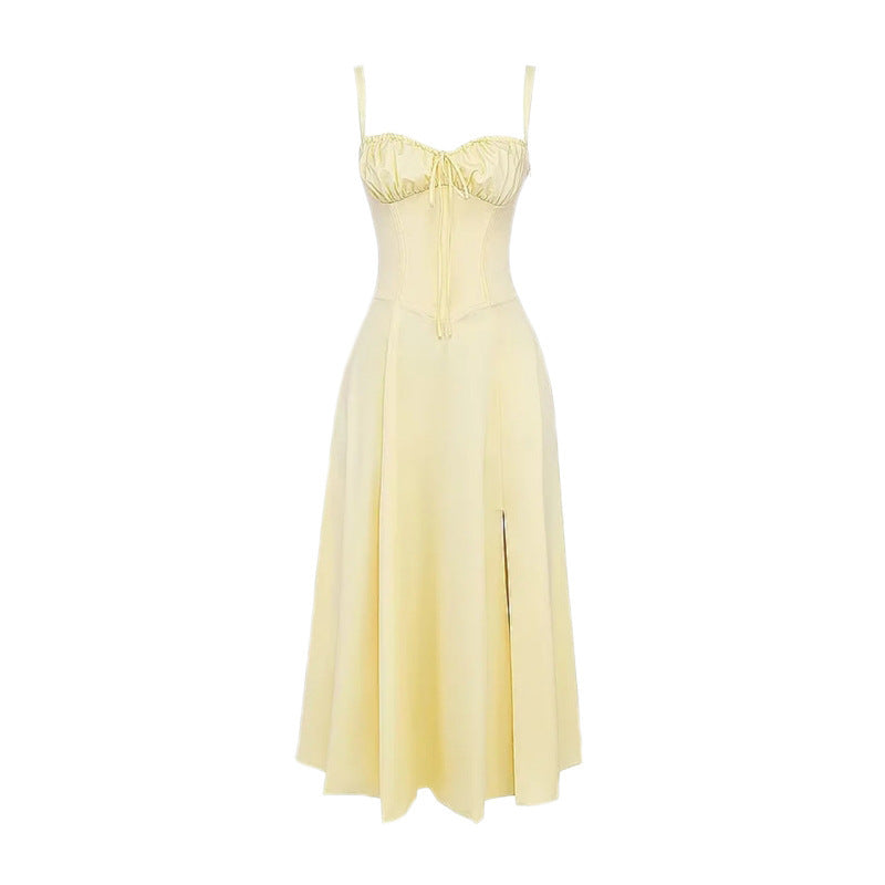 Rachael – Robe Longue Ajustée avec Dos Nu