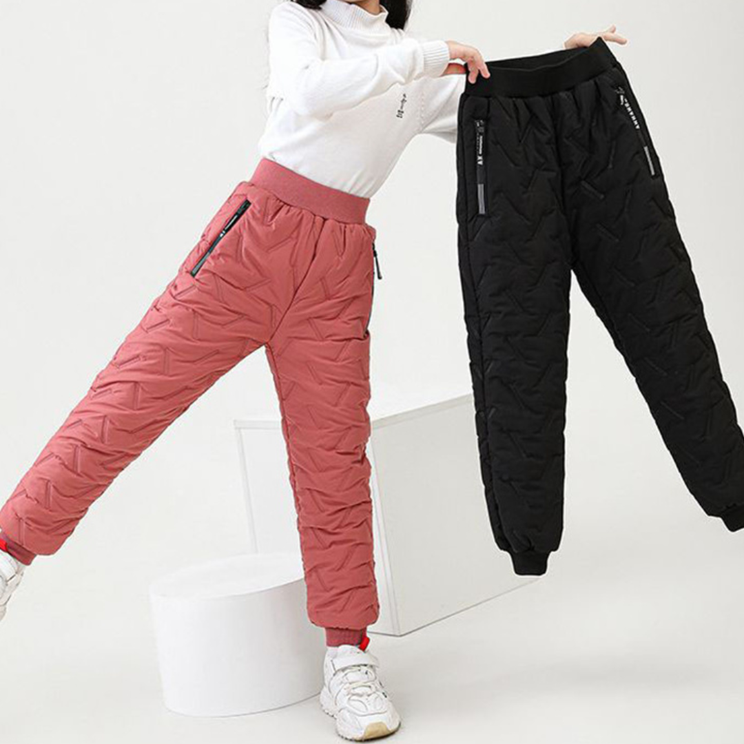 Pantalon d'hiver chaud imperméable pour enfants – Style outdoor, idéal pour activités hivernales