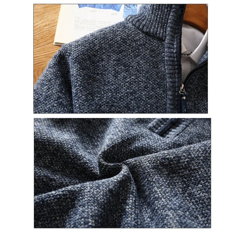 Pull Homme Demi-Zip Style Moderne Décontracté