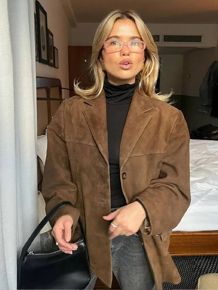 Manteau trench oversize style élégant pour femme – Idéal automne et hiver