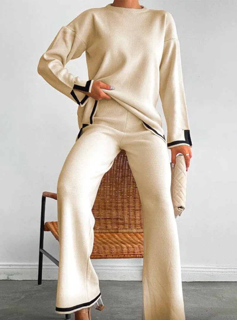 Ensemble Lounge Élégant en Tricot