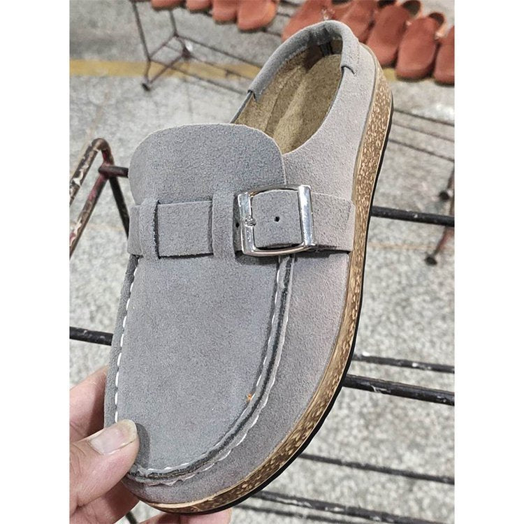 Francesca – Mocassins en Daim Vegan avec Boucle et Semelle en Mousse Confortable