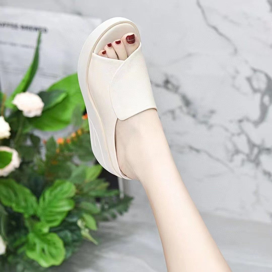 Linda – Sandales Compensées en Cuir Vegan pour l'Été