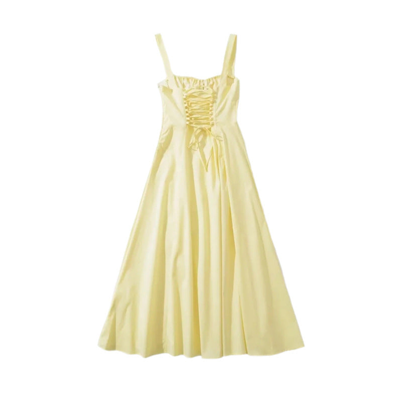 Rachael – Robe Longue Ajustée avec Dos Nu