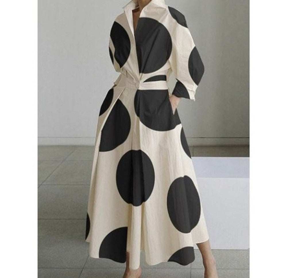 Grace – Robe à manches longues avec taille élastique