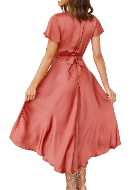 Vanessa – Robe Irregulière à Col V pour Femme