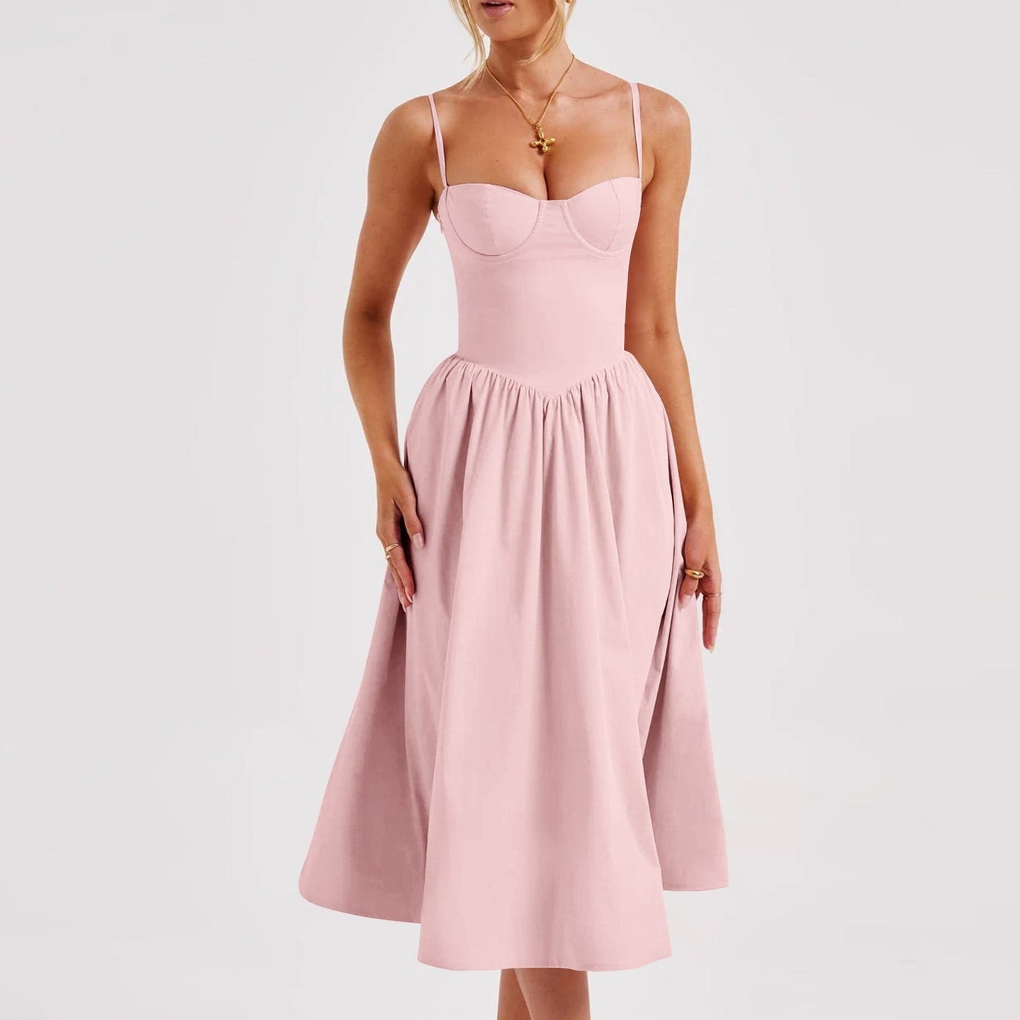 Stephanie – Robe Longue Rétro Style Cour