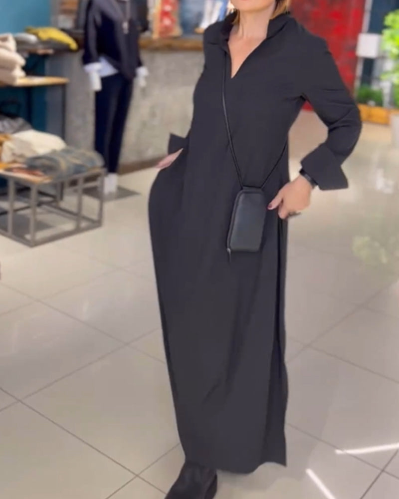 Kathryn – Robe Maxi Femme à Encolure Diagonale