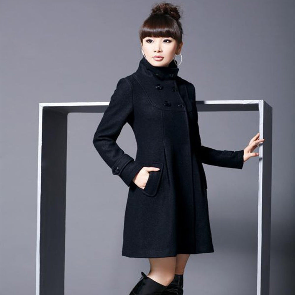 Ann – Manteau Cape à Capuche Double Boutonnage