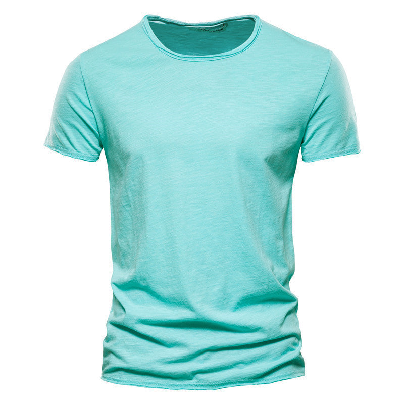 Frank – T-shirt Slim en Coton Slub à Manches Courtes