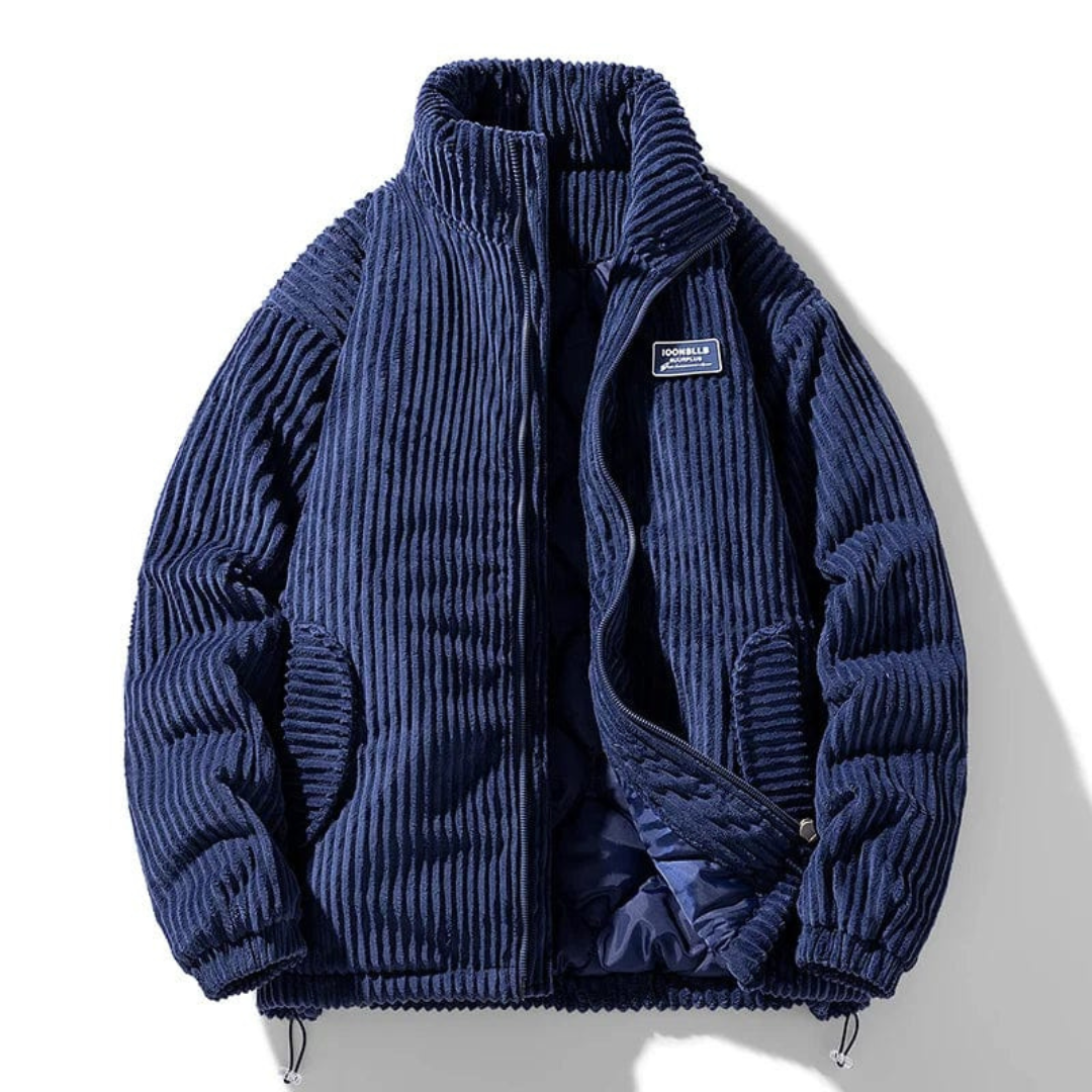 Veste en velours côtelé style urbain pour homme, idéale automne hiver