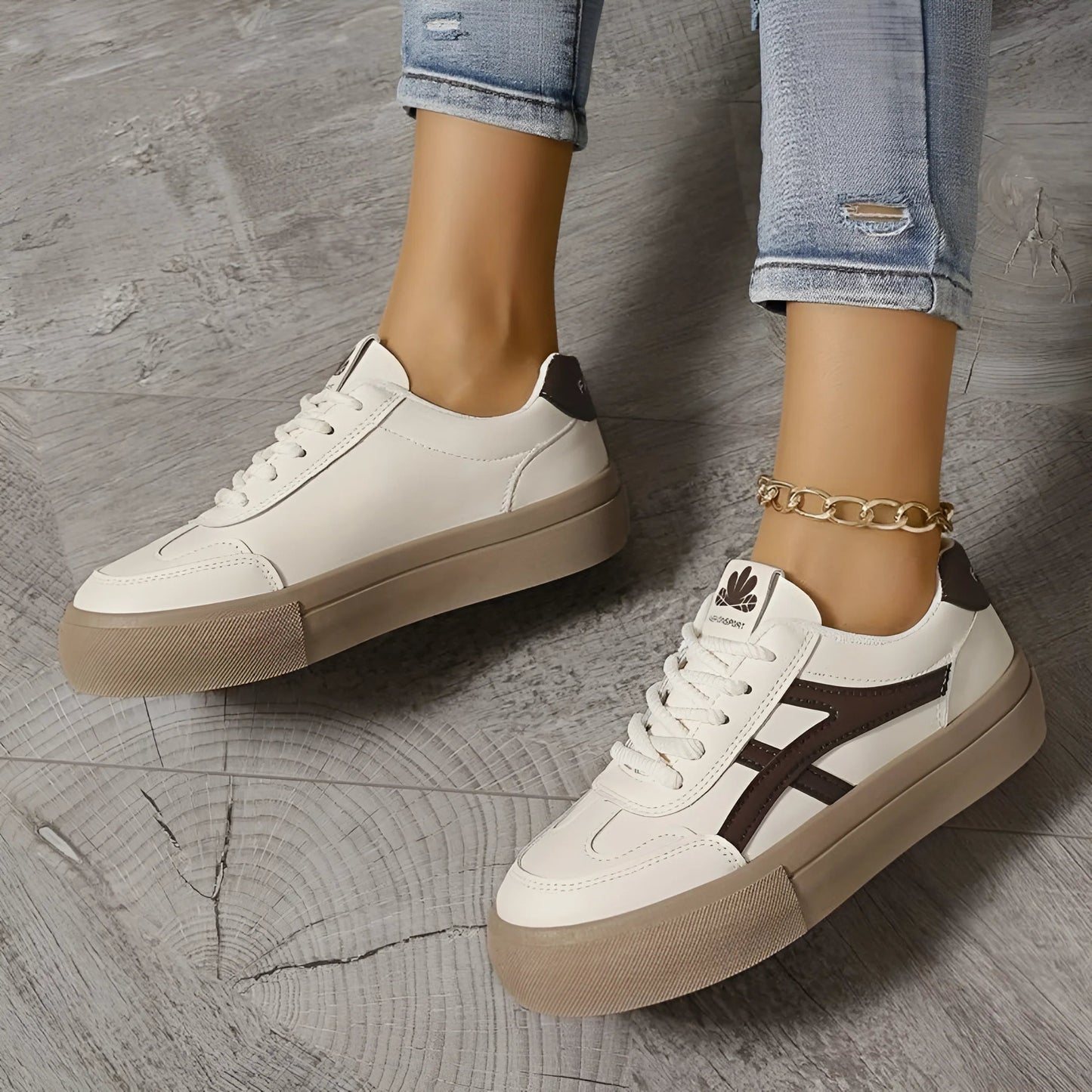 Baskets orthopédiques femme style rétro pour confort quotidien et marche urbaine