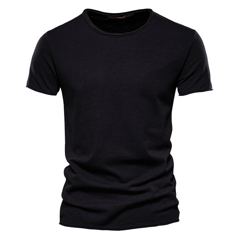 Frank – T-shirt Slim en Coton Slub à Manches Courtes
