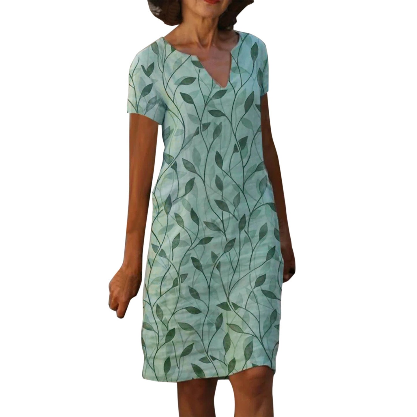 Pamela – Robe Ample à Imprimé Lin et Coton