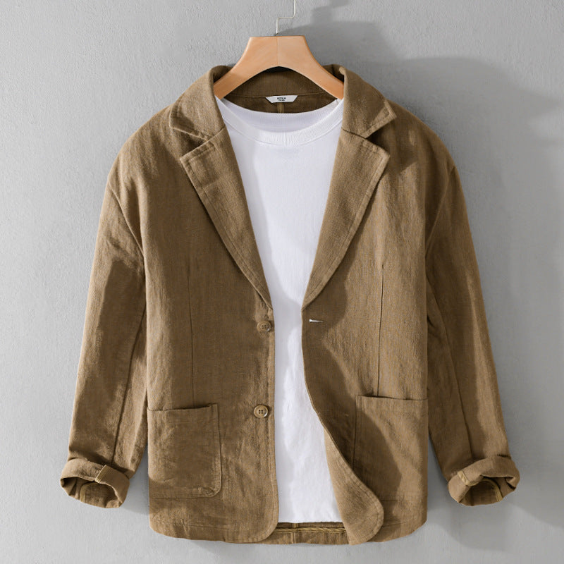James – Veste de Costume Décontractée à Manches Courtes Rayées