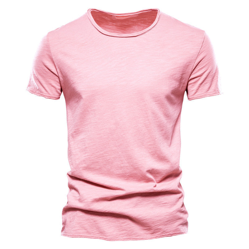 Frank – T-shirt Slim en Coton Slub à Manches Courtes