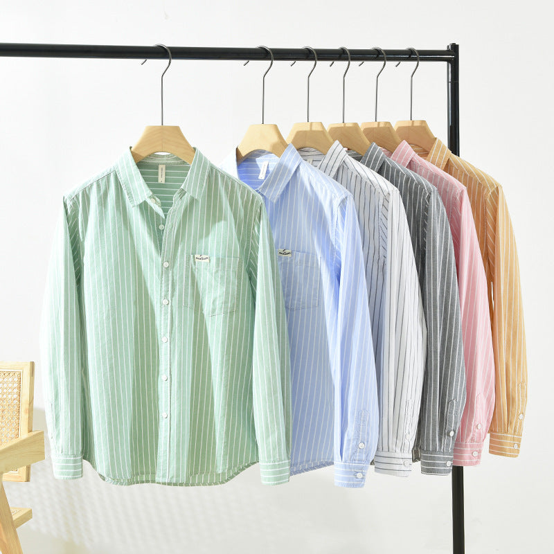 Edward – Chemise Oxford à Rayures en Coton pour Homme