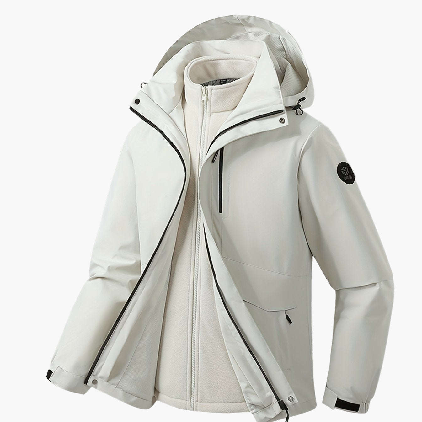 Veste Softshell Homme 3-en-1 à Capuche Style Urbain Décontracté