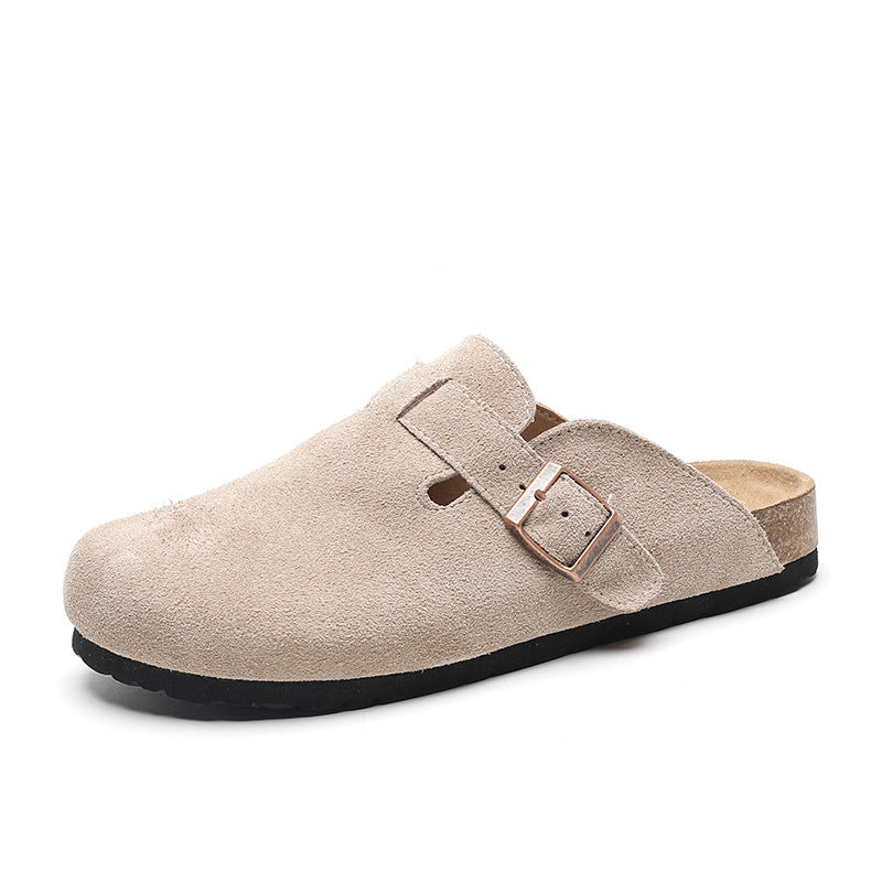 Ruby – Pantoufles fermées rétro françaises en cuir vegan
