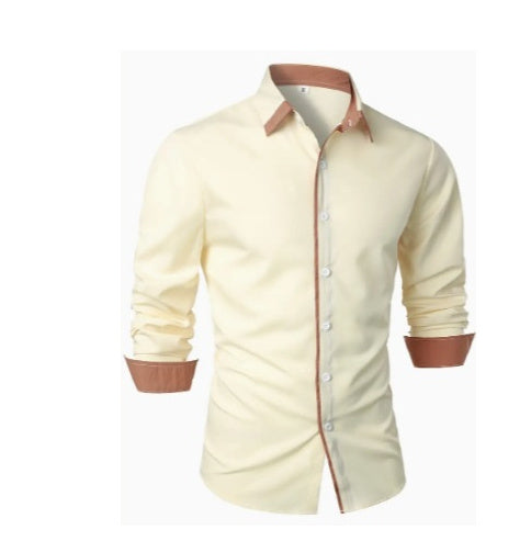 Shannon – Chemise décontractée à manches longues avec contraste de couleur