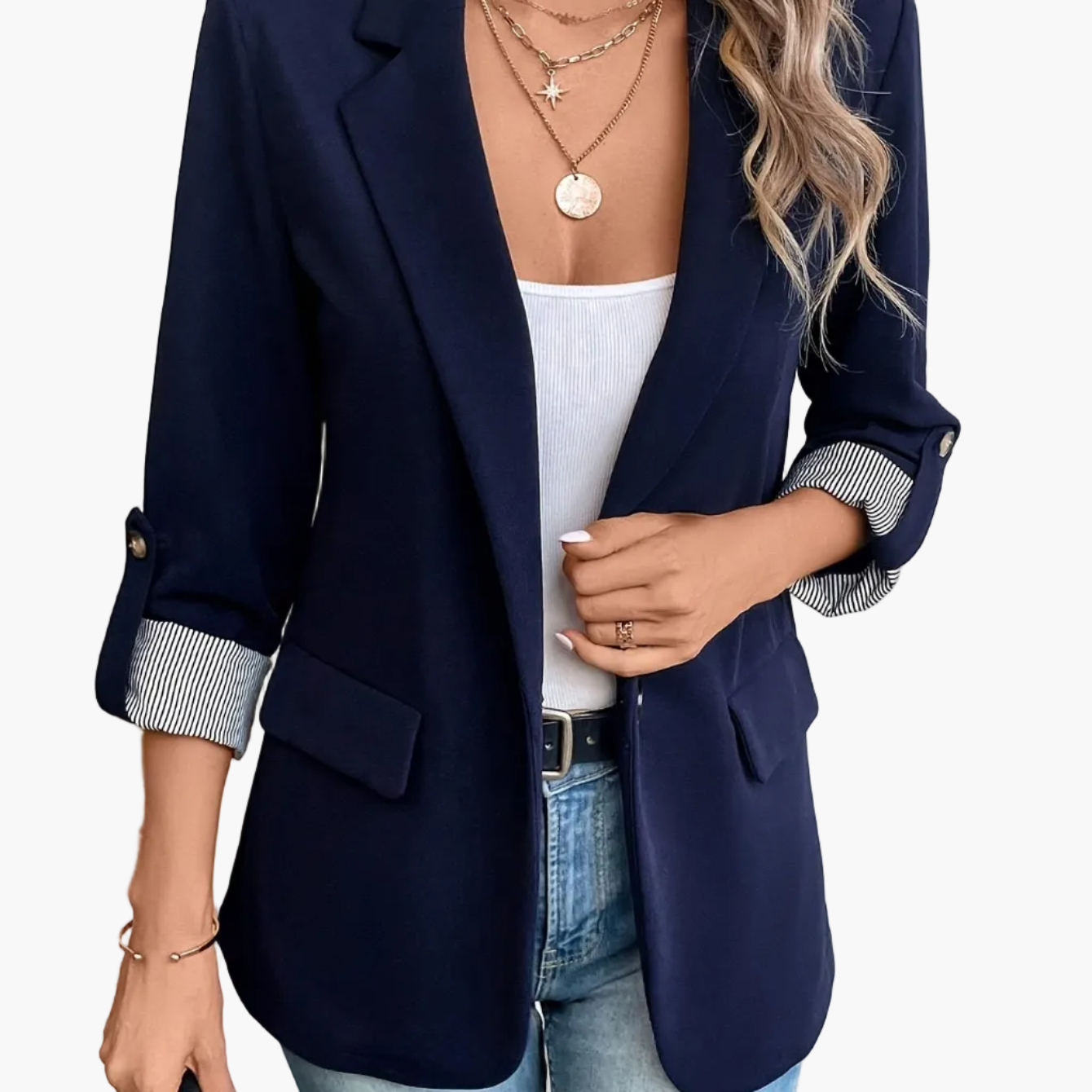 Veste Blazer Femme Élégant Style Professionnel Polyvalent