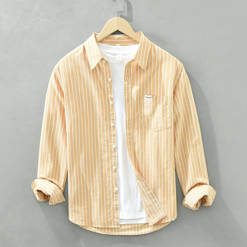 Edward – Chemise Oxford à Rayures en Coton pour Homme