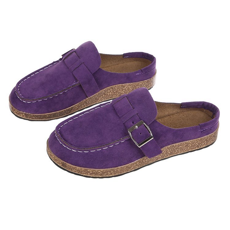 Francesca – Mocassins en Daim Vegan avec Boucle et Semelle en Mousse Confortable