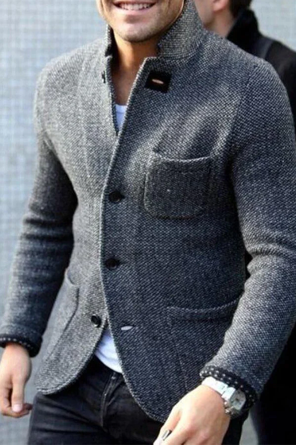 Cardigan rétro tricoté pour hommes