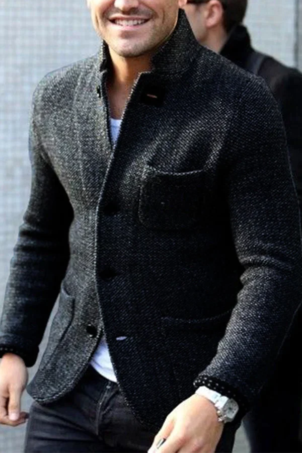 Cardigan rétro tricoté pour hommes